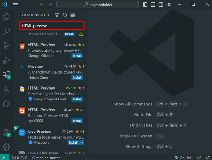 Run HTML in VS Code Extension